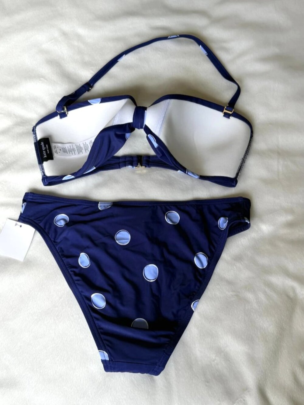 Kate Spade Women's North Sea Polka Dot Bikini 2-Piece Set Size S NWT - Picture 2 of 16